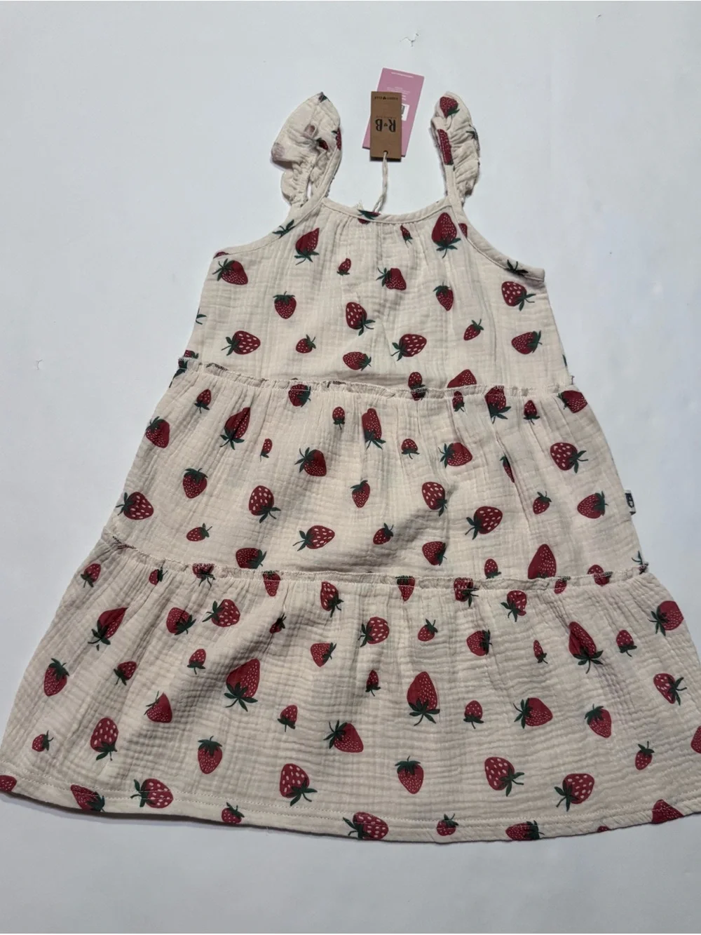Rabbit + Bear Girl's Soft Floral Organic Cotton Sun Dress Bundle Lot Of 2 Sz 6